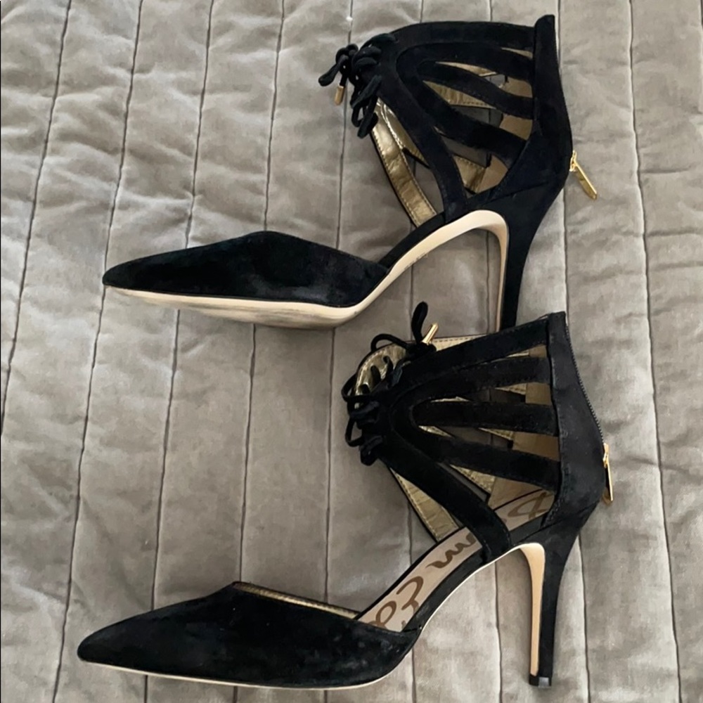 Sam Edelman black suede heels
